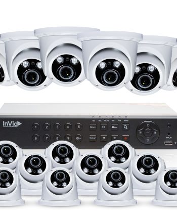 Cantek PR16D4TB All Purpose 16 Camera Outdoor HD TVI 1080p Dome Security Camera System with 2.8-12mm Varifocal lenses