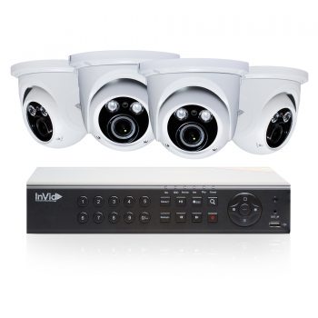 Cantek PR4D1TB All Purpose 4 Camera Outdoor HD TVI 1080p Dome Security Camera System with 2.8-12mm Varifocal lenses
