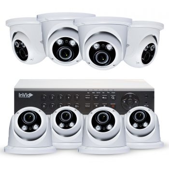 Cantek PR8D2TB All Purpose 8 Camera Outdoor HD TVI 1080p Dome Security Camera System with 2.8-12mm Varifocal lenses