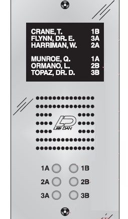 LEE DAN QS-010E 10 Button, Quantum Style Stainless Steel Vandal-Proof Intercom Door Entry Panel, Flush Mount