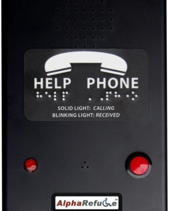 Alpha RCB2100BD Black Refuge Call Box for AlphaRefuge 2100 Series, Direct Power