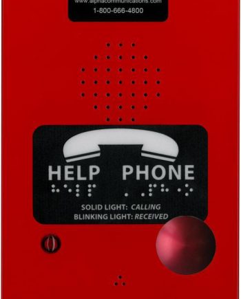 Alpha RCB2100RRM Red Refuge Call Box with Mushroom Button for Alpharefuge 2100 Series