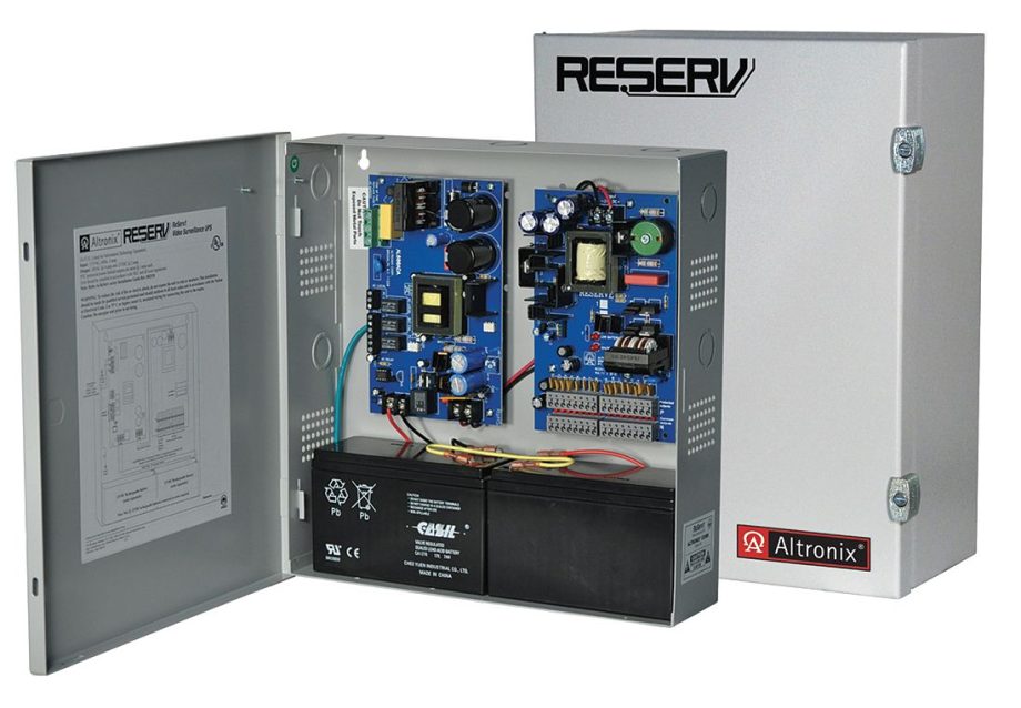 Altronix RESERV1WP Video Surveillance UPS, 4 PTC Outputs 12VDC @ 2A and 12 PTC Outputs 24VAC @ 4A, 115VAC, Battery Charging, WP2 Outdoor Enclosure