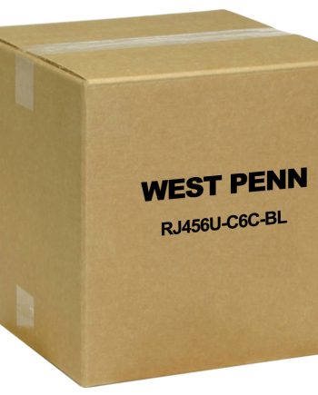 West Penn RJ456U-C6C-BL Cat5E/6 UTP Jack Wire Branded, 24 Pack, Blue