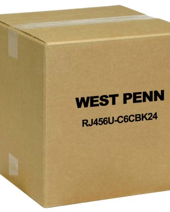 West Penn RJ456U-C6CBK24 Cat5E/6 UTP Jack Wire Branded, 24 Pack, Black