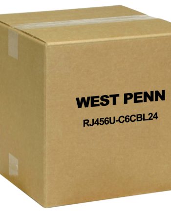 West Penn RJ456U-C6CBL24 Cat5E/6 UTP Jack Wire Branded, 24 Pack, Blue