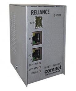 Comnet RLGE2+1SMSPOEHO Electrical Substation-Rated 10/100/1000 Mbps 3-Port Self-Managed Ethernet Switch With Universal PoE (PoE++, 60 Watts)