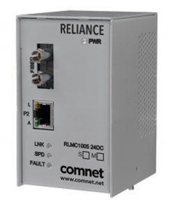 Comnet RLMC1005M2/48DC Multi-Mode Electrical Substation-Rated 10/100 Mbps Ethernet, 36-59VDC