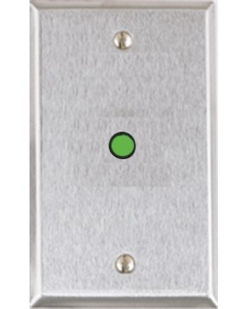 Alarm Controls RP-29 Single Gang Stainless Steel Wall Plate with 1/4″ Green LED