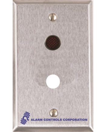 Alarm Controls RP-30 Single Gang Stainless Steel Wall Plate with 1/4″ Red LED and 1/2″ Hole