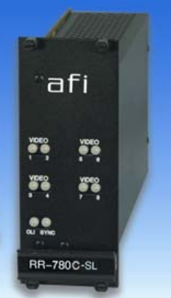 American Fibertek RR-780C-SL 8 Channel 8-Bit Digital Video System, Rack Card Receiver