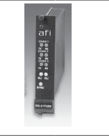 American Fibertek RR-91P589C-SL 10 Bit Video MPD Data / Audio / Contact System 1310 / 1550nm 21dB Single Mode 1 Fiber