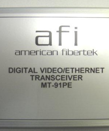 American Fibertek RR-91P8E Video / Ethernet / Audio Rack Card Rx 1310/1550nm 12dB 2Km MM 1 Fiber