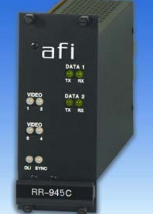 American Fibertek RR-945C Four Channel Digital Video Rack Card Receiver, Multi-Mode