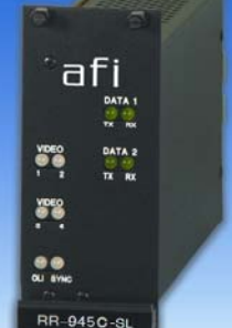 American Fibertek RR-94P58-SL Four 10 Bit Video & MPD Data/Audio Rack Card Rx 1310/1550nm 21dB SM 1 Fiber
