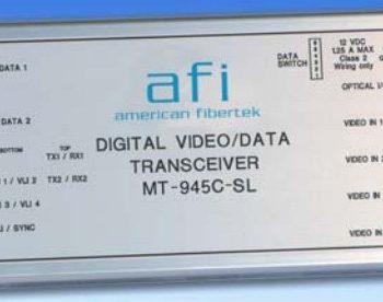 American Fibertek RR-94P59 Four 10 Bit Video & MPD Data/Contact Rack Card Rx 1310/1550nm 12dB 2Km MM