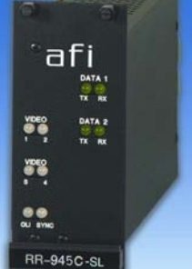 American Fibertek RR-94P59-SL Four 10 Bit Video & MPD Data/Contact Rack Card Rx 1310/1550nm 21dB SM 1 Fiber