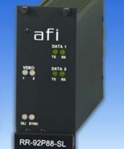 American Fibertek RR-94P8-SL Four 10 Bit Video and One Digital Two Way Audio System 21dB Singlemode 1 Fiber