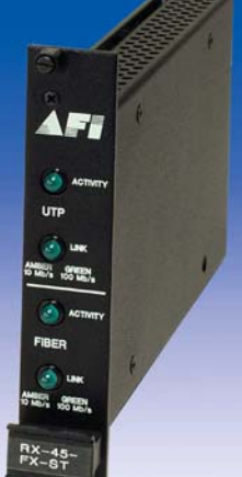 American Fibertek RRX-486-ST One Fiber Rack Card Multimode ST Connectors
