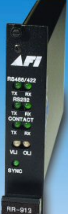 American Fibertek RT-911C Single Channel Digital Video Rack Card Transmitter, Bi-Directional Sensornet Data Channel, Multimode