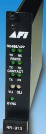 American Fibertek RT-911C-SL Single Channel Digital Video Rack Card Transmitter, Bi-Directional Sensornet Data Channel, Single Mode