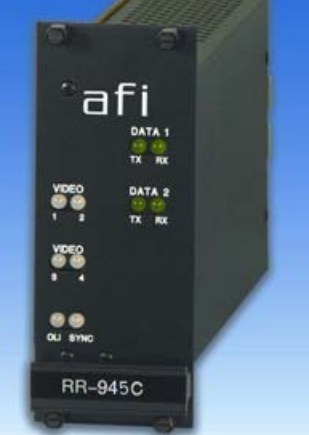American Fibertek RT-945C 4-Channel 10-Bit Digital Video / 2-Channel Multi-Protocol Data