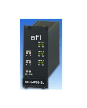American Fibertek RT-94P88-SL Four 10 Bit Video and Two Digital Two Way Audio Rack Card Tx 21dB SM 1 Fiber