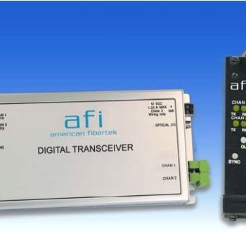 American Fibertek RT-9P58 Multi-protocol Bi-directional Data & Audio Rack Card Tx 12dB Multi-mode 1 Fiber