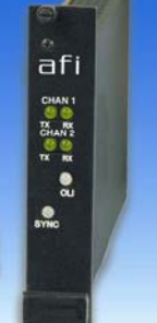 American Fibertek RT-9P899SL Audio & Dual Contact Rack Card Tx 21dB Singlemode 1 Fiber