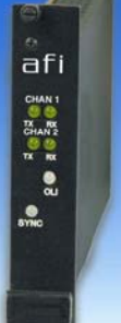 American Fibertek RT-9P89SL Multi-protocol Bi-directional Audio & Contact Rack Card Tx 21dB SM 1 Fiber