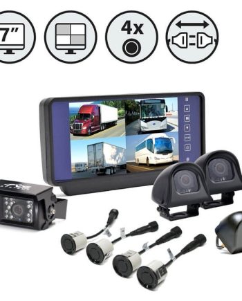 RVS Systems RVS-2782 Backup Camera System For Tractor-Trailer With Integrated Sensors Automobile Cameras, 4 Camera Setup