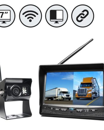 RVS Systems RVS-2CAM-A-02 Wireless Backup Camera with 7″ Dual Screen Display, Left Side Camera, 2.1mm Lens