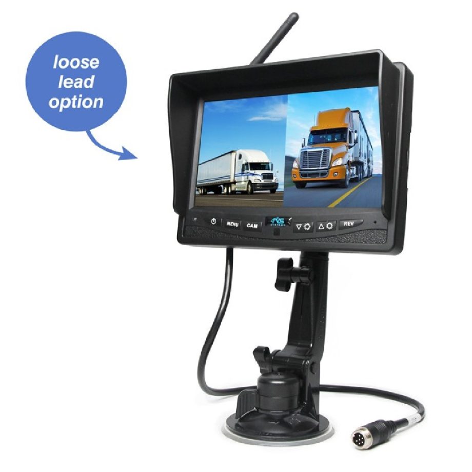 RVS Systems RVS-2CAM-SC-05 420 TVL Left Side Camera, 7″ LW Monitor, Suction Cup Mount
