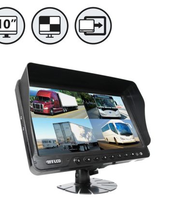 RVS Systems RVS-61310Q 10″ TFT LCD  Digital Quad View Color Monitor With Sunshade And Flush mount