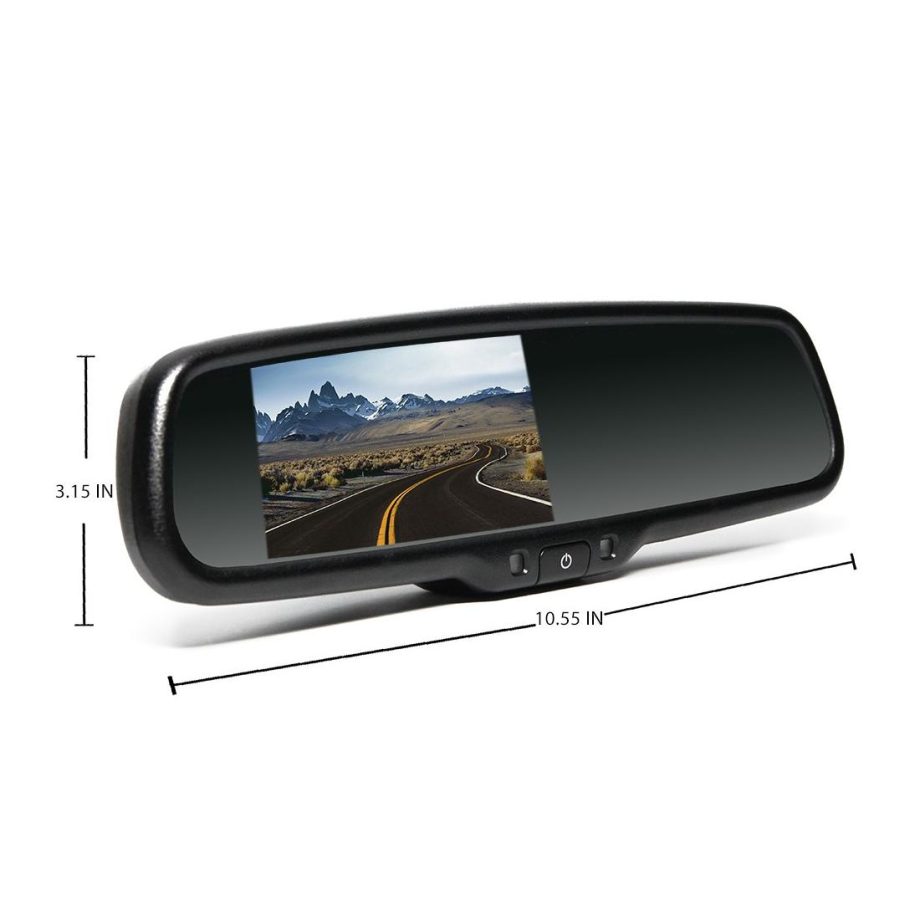RVS Systems RVS-718-MD G-Series 4.3 inch Rear View Replacement Mirror Monitor with Manual Dimming