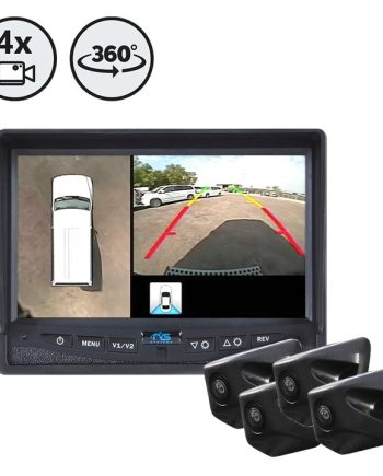 RVS Systems RVS-77550-10 360° with 7″ Display, Power Harness with RCA Cable, Vehicle 40ft – 66ft