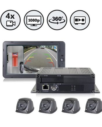 RVS Systems RVS-77555-04 1080p HD 360° Camera System with 7″ HD Monitor, Calibration Kit and Backup Sensor Kit