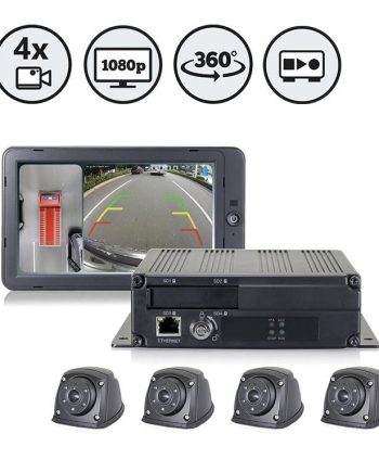 RVS Systems RVS-77555-07 1080p HD 360° Camera System with 10.1″ HD Monitor and Backup Sensor Kit