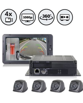 RVS Systems RVS-77555-08 1080p HD 360° Camera System with 10.1″ HD Monitor, Calibration Kit and Backup Sensor Kit