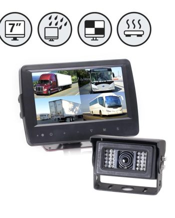 RVS Systems RVS-8129900Q 700 TVL Backup Camera System with Waterproof Quad View Monitor and Heated Camera, 3.6mm Lens