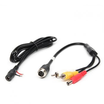 RVS Systems RVS-RCA-6P 5 Pin Male to RCA Male Adapter with Female Power Cable