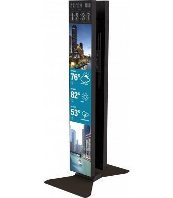 Crimson S86LGD Back to Back Portrait Floor Stand for Dual Displays, Black