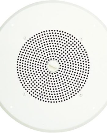 Bogen S86T725PG8UVK Ceiling Speaker Assembly with S86 8″ Cone & Volume Knob with Bright White Grille