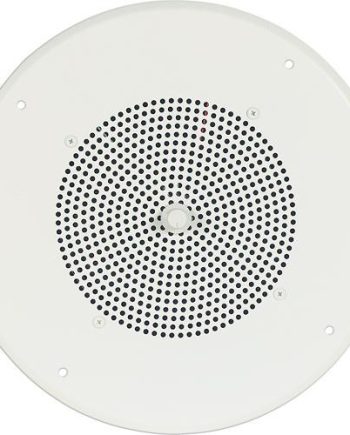 Bogen S86T725PG8UVR Ceiling Speaker Assembly with S86 8″ Cone & Recessed Volume Control, Bright White Grille