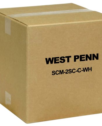 West Penn SCM-2SC-C-WH 2 Fiber (1-Duplex) SC SM Connector Module, 180º Exit, White