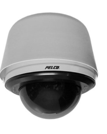 Pelco SD4E23-PG-E1-X 540 TVL Day/Night Pendant Environmental Clear Network IP PTZ Camera, PAL, 23X, Light Gray