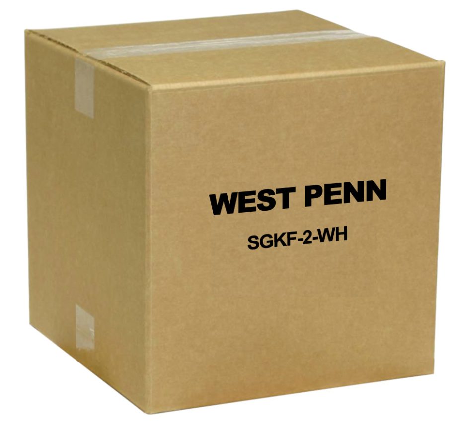 West Penn SGKF-2-WH Single Gang Keystone Faceplate 2 Port, White, 10 Pack
