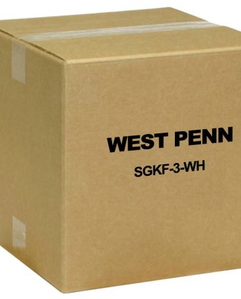 West Penn SGKF-3-WH Single Gang Keystone Faceplate 3 Port, White, 10 Pack