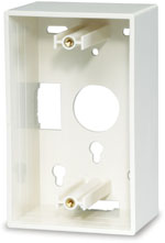 West Penn SMB1-SG Single Gang Surface Mount Faceplate Box, Light Ivory