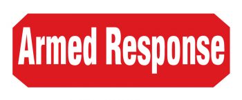 Maxwell SN-110 Armed Response Sign – 11 x 3.75 – Red & White